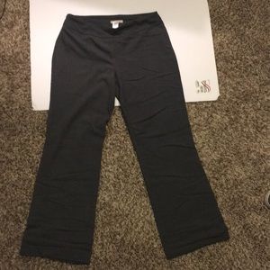 Grey Slip On Dress Pants